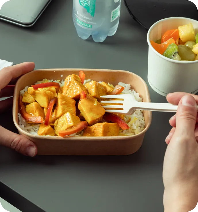 Piatto ready-to-eat del Bar Healthy Basesana